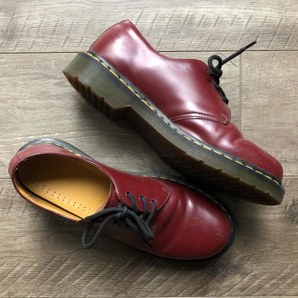 Dr. Martens Burgundy 1461 Lace-Up Shoes